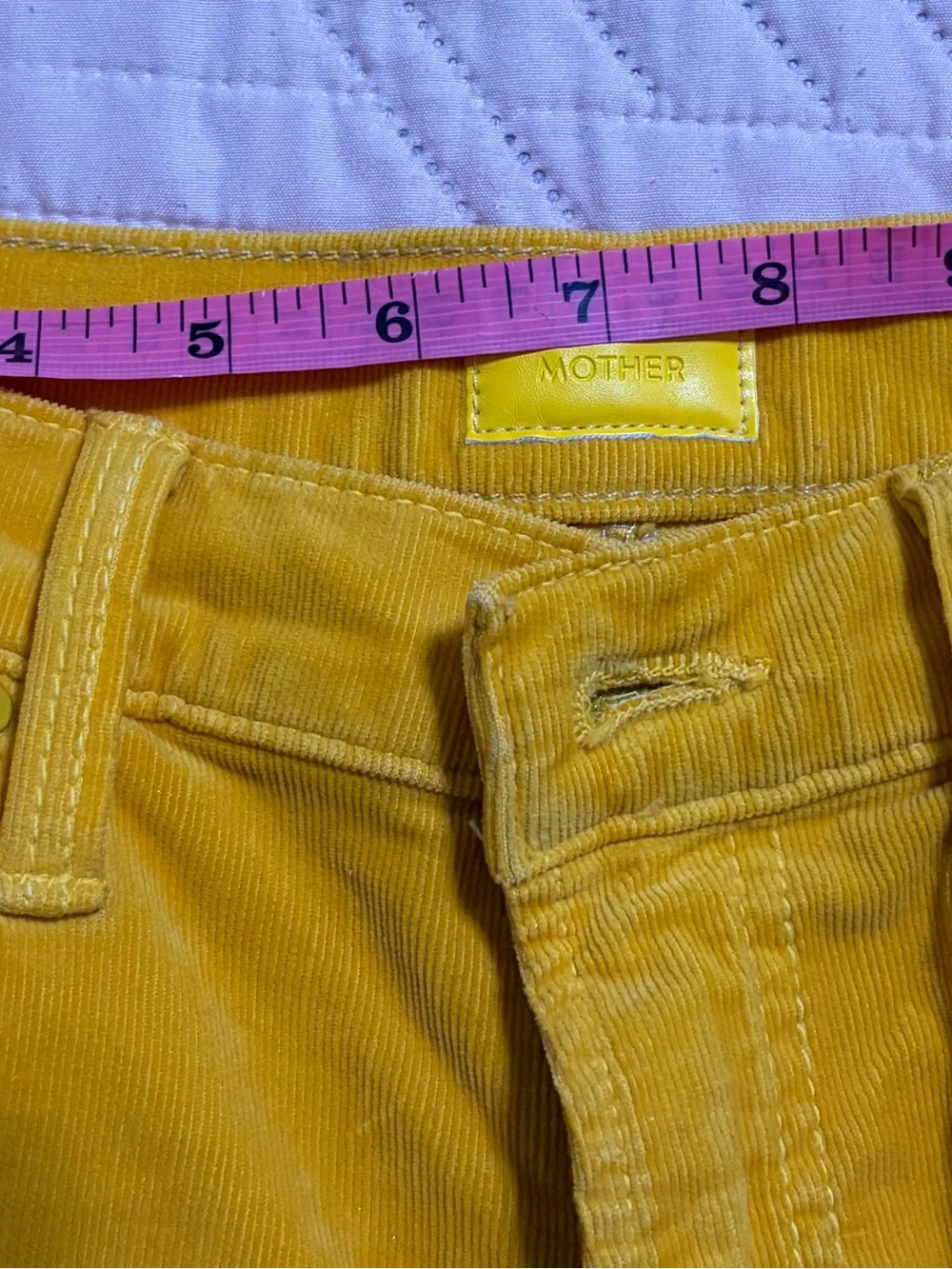 MOTHER Shorts in Mustard
